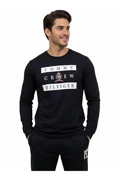 Tommy Hilfiger أكمام طويلة مع شعار C R E W