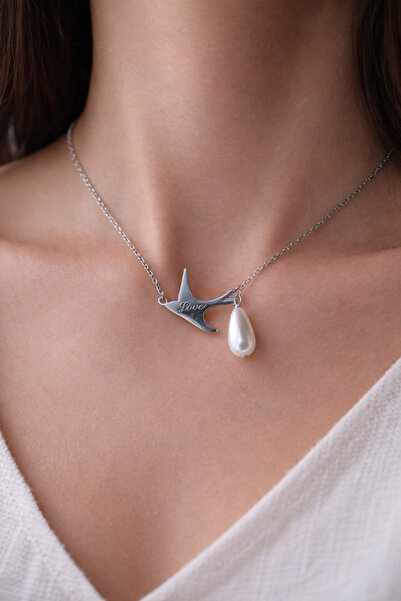 samosh Çelik Albatros Sadık Kuş Kolye Sevgililer Günü Yılbaşı Doğum Günü Hediye