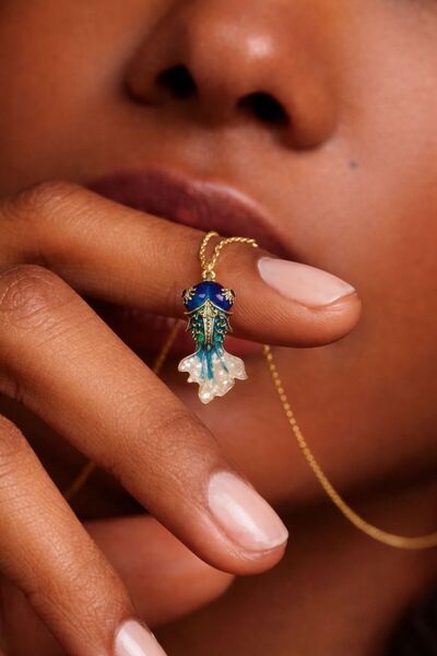 Richard Jewell KADIN ÇELİK BALIK KOLYE HARAKETLİ KUYRUK RENK ATMAZ