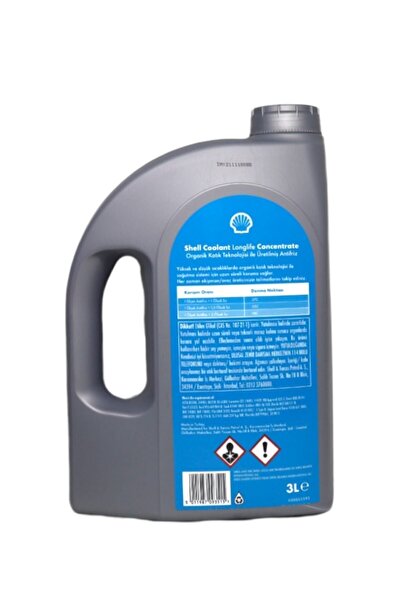 SHELL Coolant Longlife Kırmızı Konsantre 3 Lt Antifriz. - 2023 Üretim