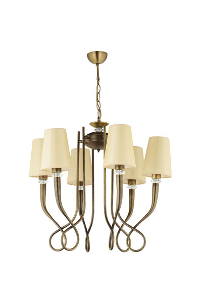 LampaLuce Lungo Şapkalı Sarkıt Avize 6'lı 70cm Sarı