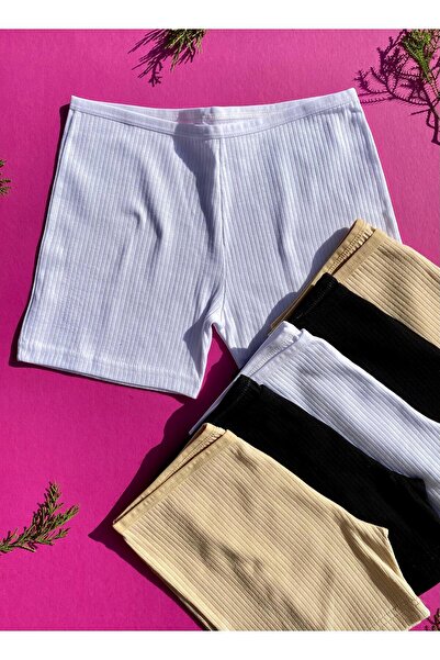 VicTroy Boxer-short pentru femei, din bumbac, 6 piese, alb, maro, negru