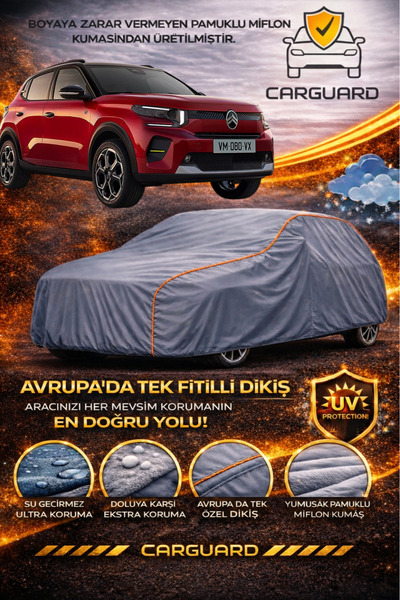 CarGuard Citroen C3 Aircross Uyumlu Lüks Araba Brandası Miflonlu Oto Branda Ç...