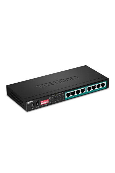 TRENDnet Switch cu 8 porturi Gigabit, rază lungă de acțiune, 200m, PoE+ - TPE...