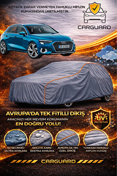 CarGuard غطاء سيارة فاخر من قماش الميفلون المنسوج، متوافق مع أودي A3 هاتشباك ...