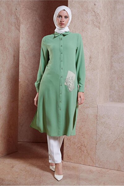 Alvina 42879 موديل تونيك مطرز بالترتر