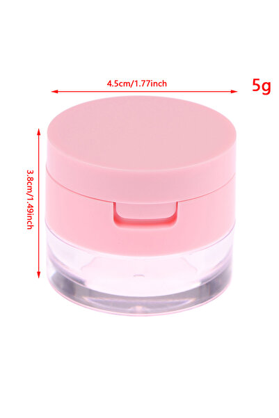 Choice علبة بودرة بلاستيكية محمولة، 5 غرام، قطعة واحدة، فارغة، مع منخل ومرآة،...