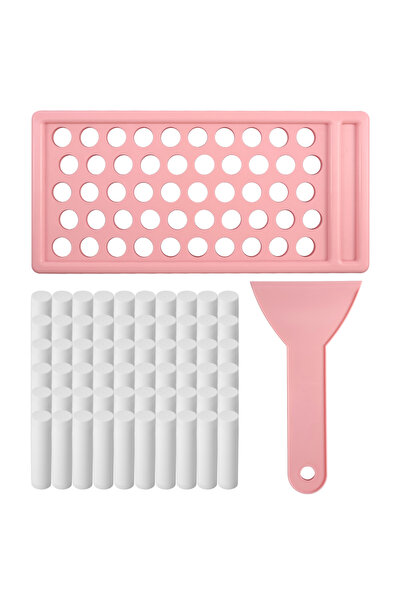 Choice عبوة بيضاء تحتوي على 50 أنبوبًا صغيرًا من ملمع الشفاه مع صينية تعبئة، ...