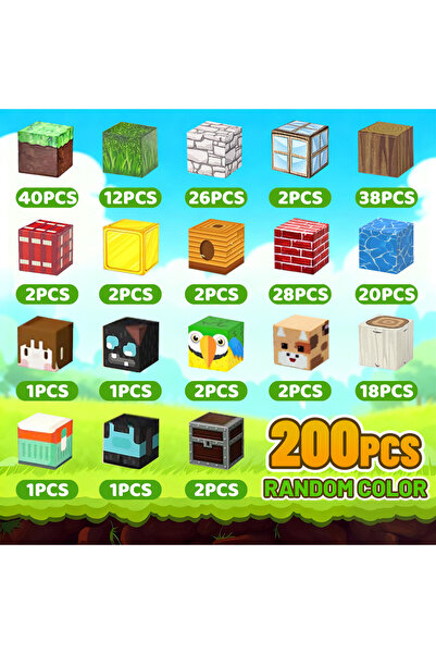 Choice مجموعة مكعبات بناء مغناطيسية مكونة من 200 قطعة - غابة حيوانات للأطفال ...