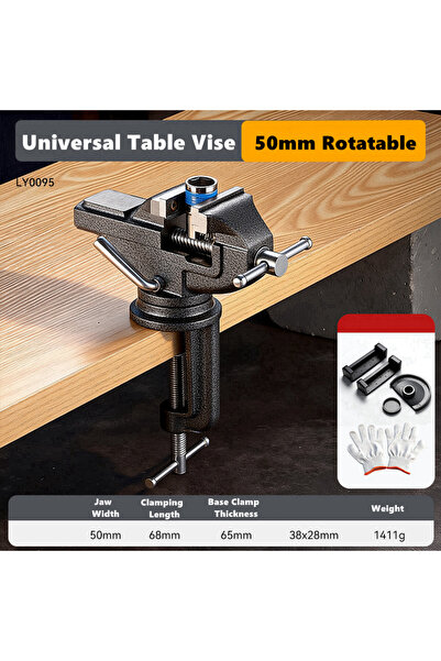 Choice طاولة ملزمة احترافية 50 مم، حامل ملزمة عمل قابل للدوران 360 درجة، ملزم...