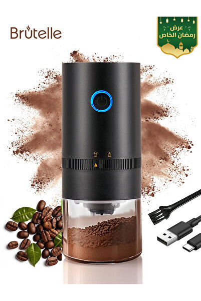 Brutelle Electric Coffee Grinder USB 25g Capacity with Multi Grind Setting Po...