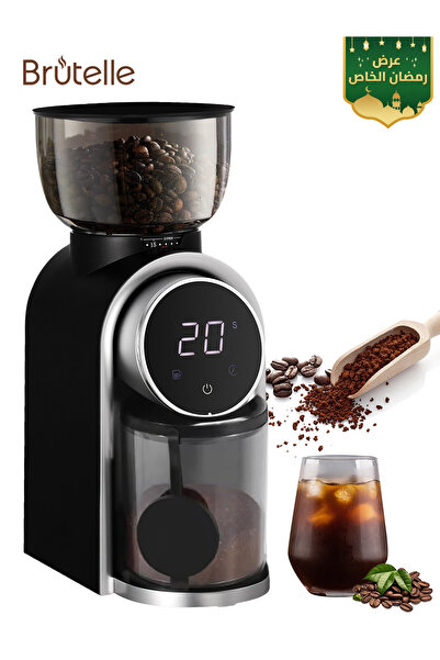 Brutelle Electric Coffee Grinder Burr Coffee Grinder Adjustable Burr Mill wit...