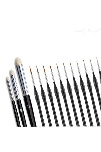 Choice 14 قطعة من فرش الطلاء المصغرة، 3/11/14 قطعة من فرش طلاء النماذج الجافة...