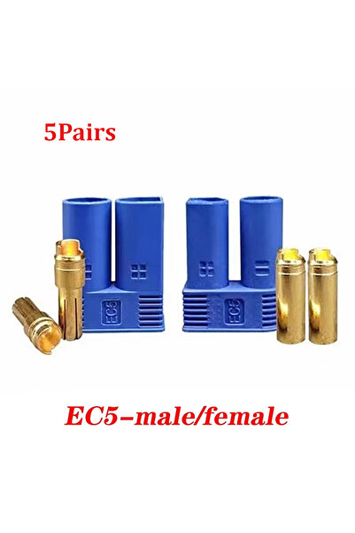 Choice 5 أزواج من موصلات EC5 و EC2/3 و EC5 و EC8، ذكر وأنثى، قابس موز مطلي با...
