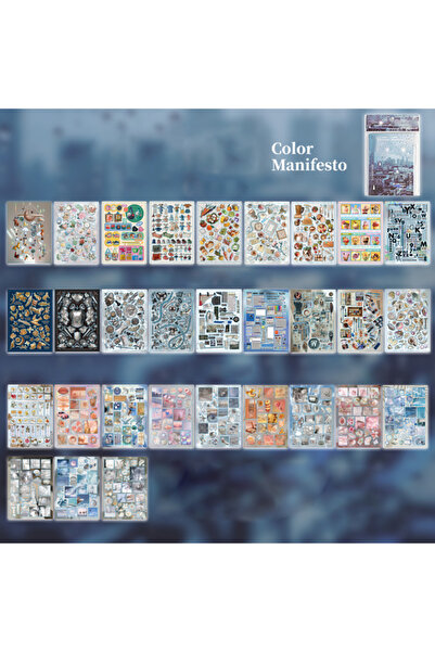 Choice كتاب ملصقات واشي عتيقة من ديكو بلو، 30 ورقة، للبالغين، دفتر يوميات مع ...