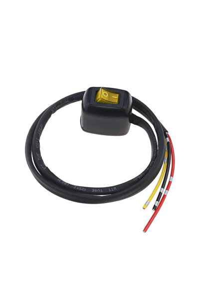 Choice مفتاح ضغط أصفر اللون للسيارة، مزود بإضاءة LED للتشغيل/الإيقاف، يعمل بج...