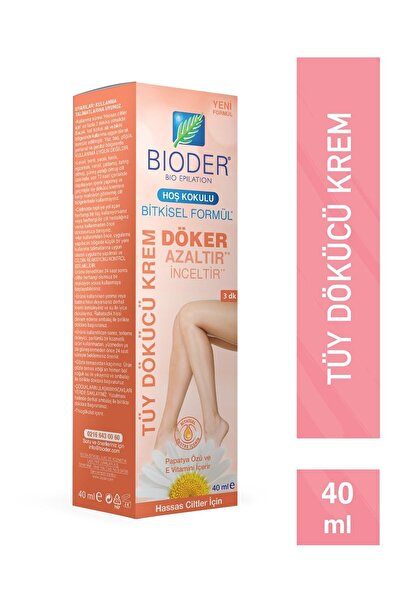 Bioder Hassas Ciltler İçin Tüy Dökücü Krem 40ml
