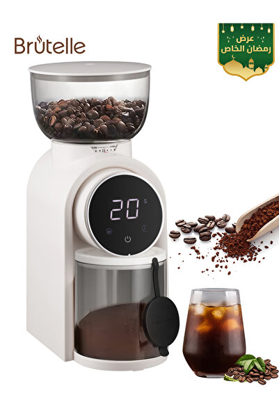 Brutelle Electric Coffee Grinder Burr Coffee Grinder Adjustable Burr Mill wit...