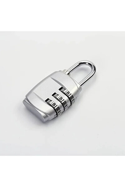 Choice حقيبة سفر معدنية برمز سري مكون من 7 أرقام وسبعة ألوان فضية