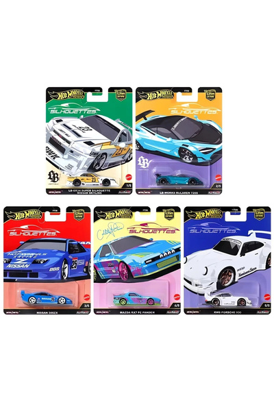 HOT WHEELS Premium Car Culture 2025 Silhouettes 5'li Set