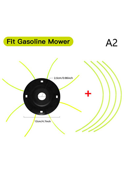 Choice رأس جزازة عشب فولاذية مناسبة لجزازات العشب التي تعمل بالبنزين، مع 4 خر...