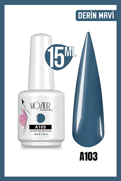 MOZIUR Kalıcı Oje Uv Led A103 (MAVİ SERİSİ) 15ml