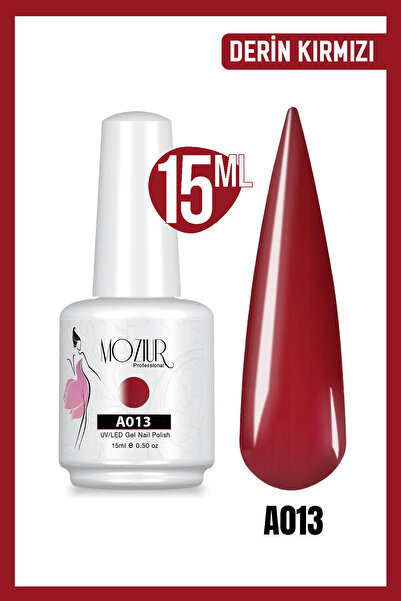 MOZIUR Kalıcı Oje Uv Led A013 (KIRMIZI SERİSİ) 15ml