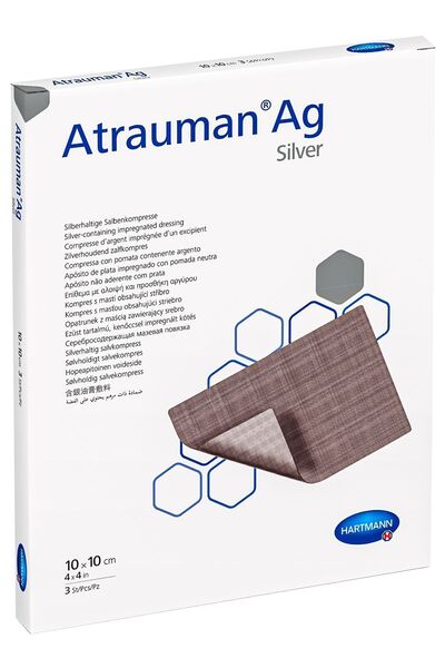 Hartmann N Atrauman Ag 10x10 Gümüş İçerikli Yara Örtüsü 10 Adet 1 Kutu