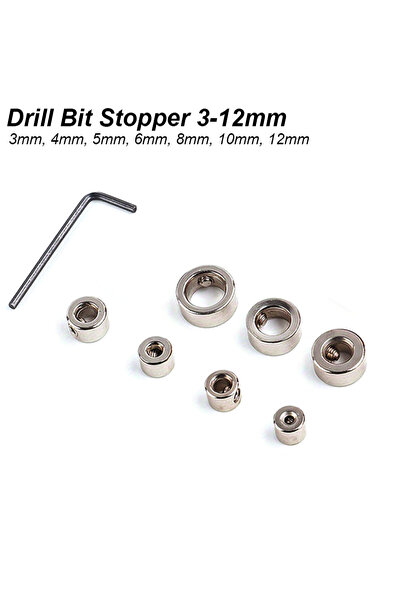 Choice طوق تحديد العمق، طقم طوق تحديد عمق مثقاب، ملحق قابل للتعديل، حلقة تحدي...