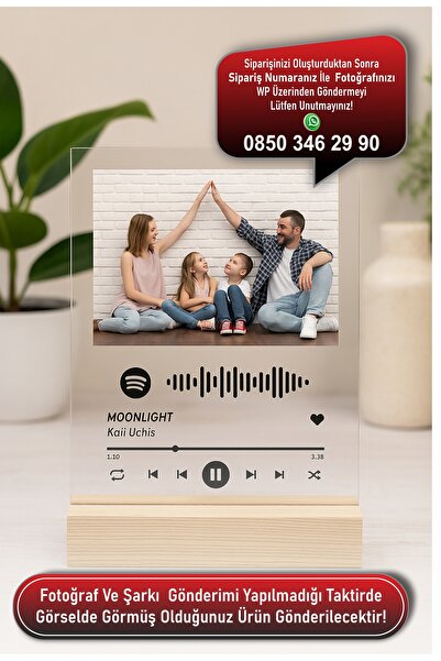 Photo Garage Spotify Pleksi Plak Barkodlu Kişiye Özel Hediye