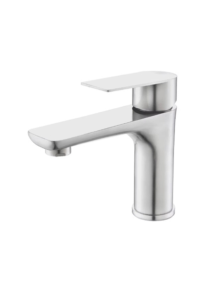 Choice صنبور حوض حمام رمادي مصقول، خلاط ماء ساخن وبارد، يُركّب على سطح الطاول...