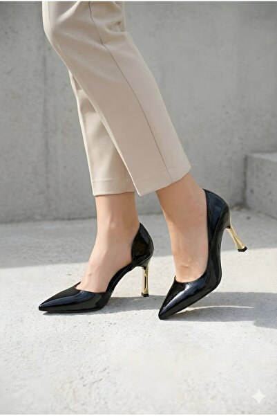 Güllü Shoes Kadın Topuklu Ayakkabı Siyah Stiletto Konforlu Günlük Ve Özel Gün...