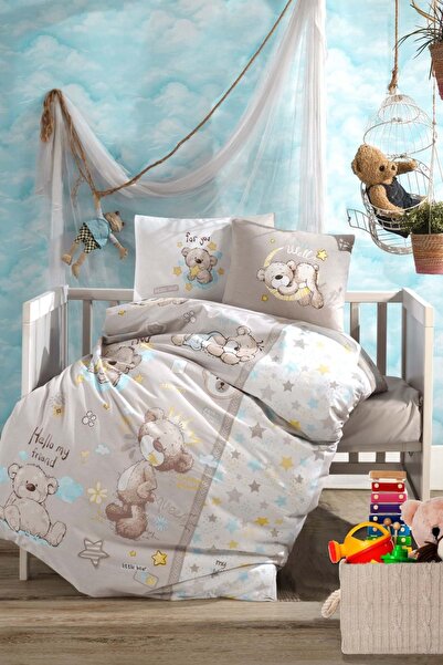 Clasy Bebek Nevresim Takımı Lıttle Bear Bej