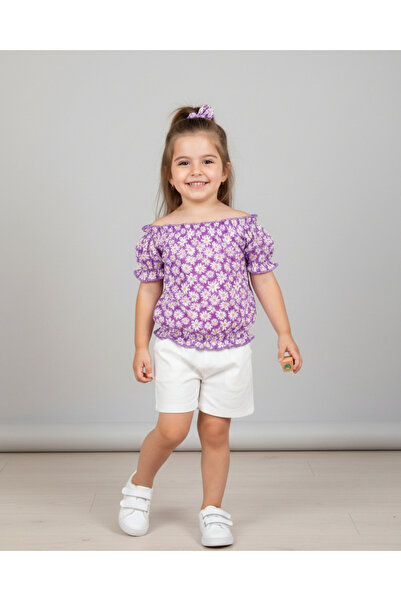 voyyo kids baby Set de vară pentru fete, din țesătură cu nervuri, cu imprimeu...