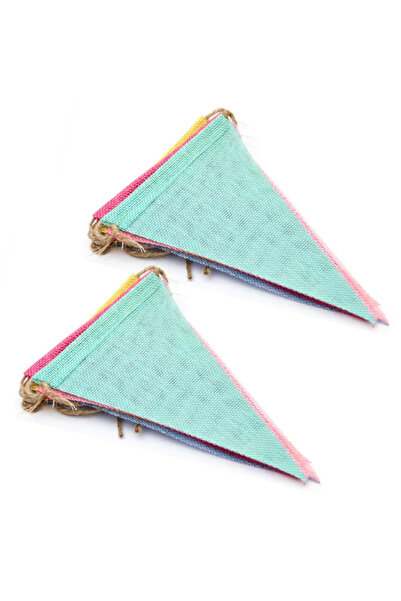 Choice مجموعتان من 12 قطعة من أعلام المثلثات الملونة لتزيين حفلات أعياد الميل...