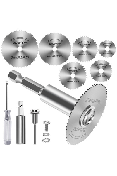 Choice أقراص قطع دوارة قصيرة مع 6 شفرات منشار فولاذية، قطعتان من سداسي قصير 1...