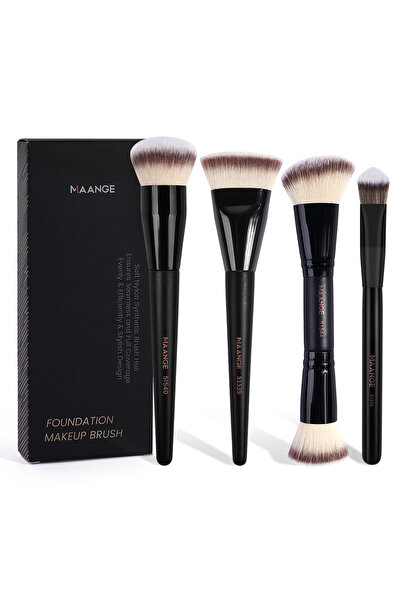 Choice Black Apricot MAANGE 4pcs Pro Makeup Brushes Kit with Gift Box Flat To...