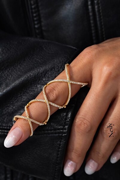 neslyaccessories سلسلة قابلة للتعديل تتألق خاتم الذهب