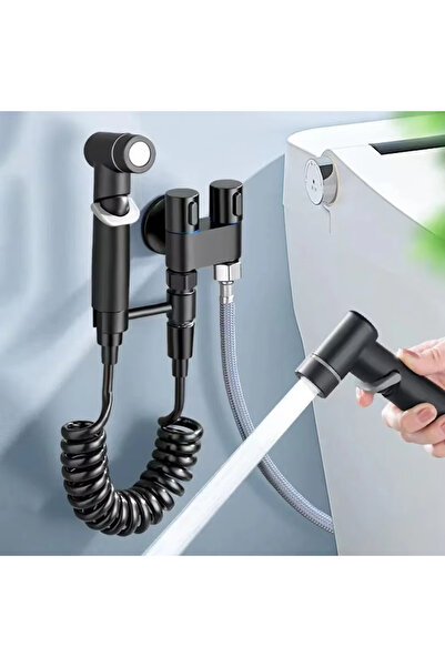 Choice بخاخ المرحاض اليدوي عالي الضغط من بلاك هومفيش ذو الفوهة ثنائية الوضع م...