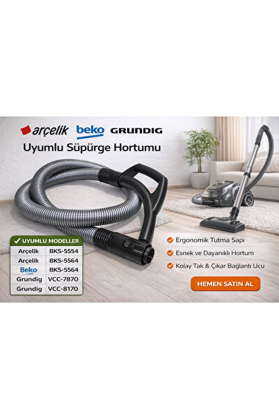 Arçelik Bks 5554 Vacuum Cleaner - Original Hose, Model 9197062206