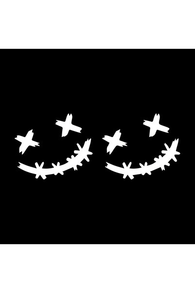 Choice مجموعة من قطعتين من ملصقات الدراجات النارية البيضاء العاكسة على شكل وج...