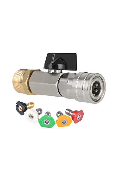 Choice with 5 Nozzles M22 14MM Adaptor With Ball Valve With 1/4" Quick Hitch ...