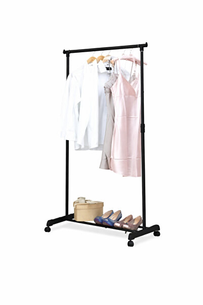 Lerato Tekli Tekerlekli Elbise Konfeksiyon Askısı Tek Tepeli Ayarlanabilir 91~156x80x43cm