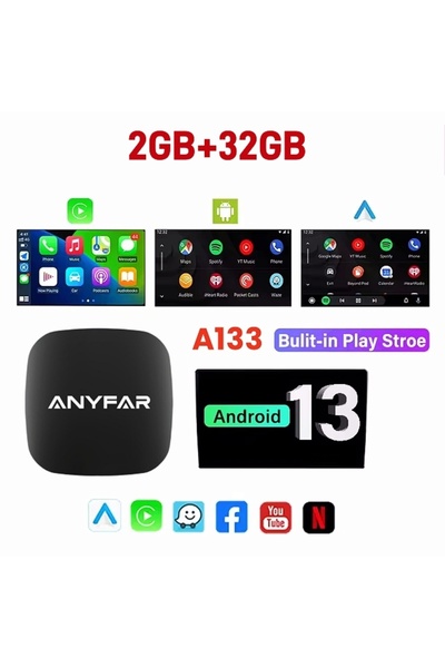 Choice صندوق Ai Android 13 بسعة 2 جيجابايت و32 جيجابايت، سلكي إلى لاسلكي، محو...