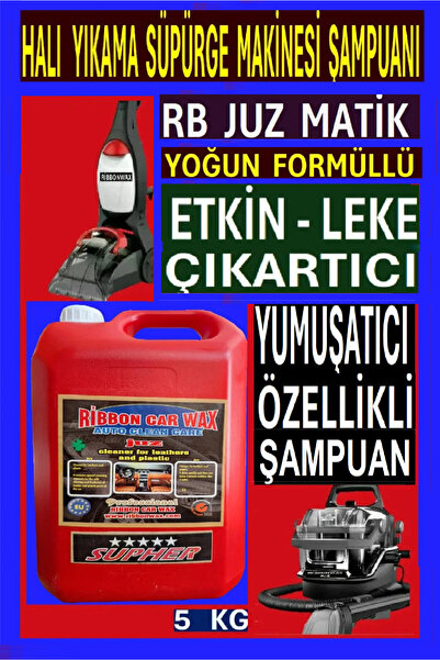 ribbonwax JUZ MATİK (YUMUŞATICI FORMÜL ÖZELLİKLİ HALI YIKAMA SÜPÜRGE MAKİNESİ...