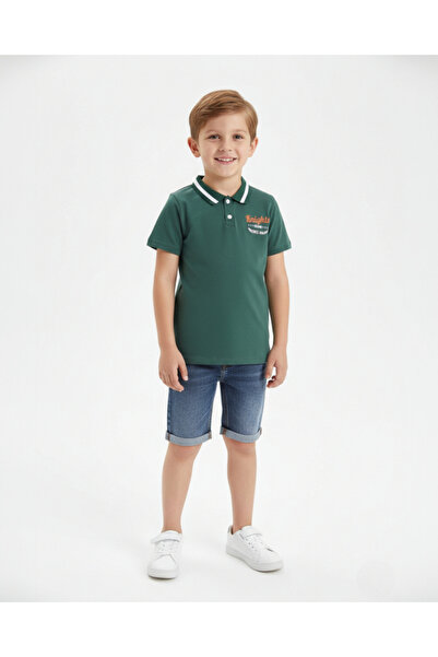 Ege Bebek PANTOR SORRT DE BĂIAȚI DE VARĂ GULER POLO SET DE TOP 6-10 ANI