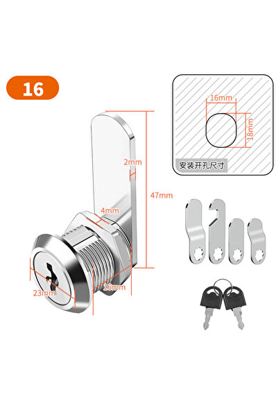 Choice مجموعة أقفال كامة مقاس 16 مم، 16/20/25/30 مم، للأبواب والخزائن وصناديق...