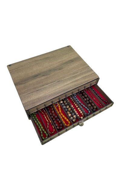 Yaman Hediyelik Kişiye Özel Ahşap Tesbih Koleksiyon Kutusu, Aksesuar Kutusu, ...