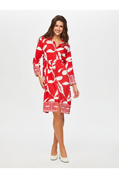 Faik Sönmez Γυναικεία φούστα με μονόχρωμο σχέδιο φύλλων 25Yus25Elb001