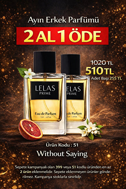 Lelas Prime 51 Without Saying Edp 55 ML - Aromatik Erkek Parfümü